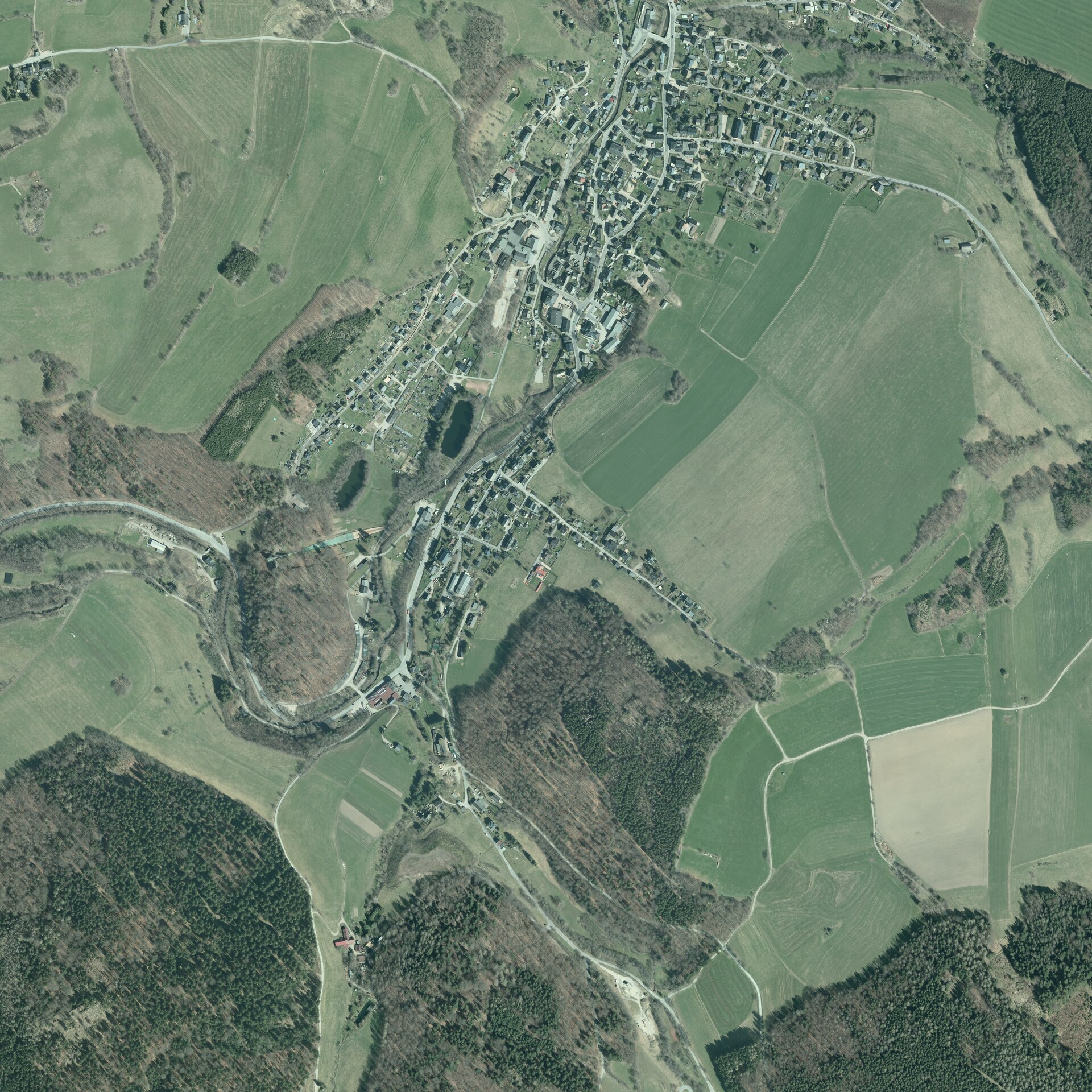 Schwarzenberg, mountain village in Germany