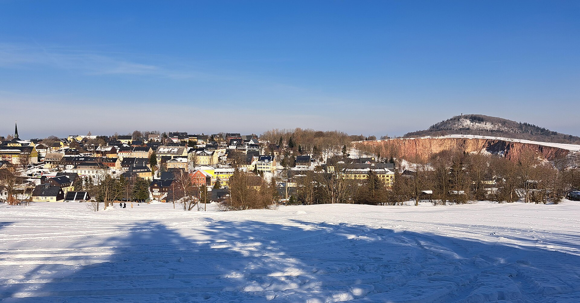 Skilift Altenberg, mountain village in Germany