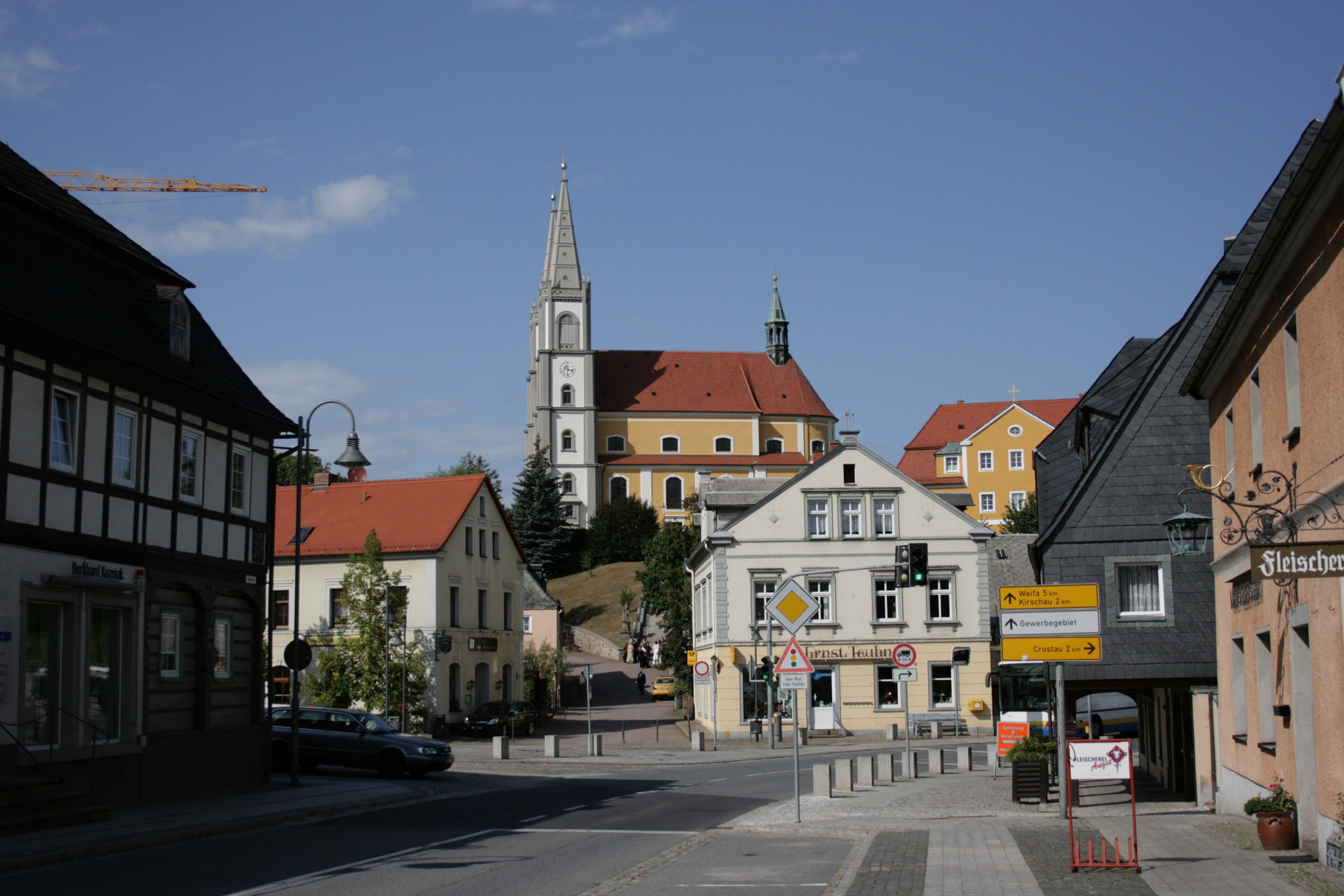 Schirgiswalde-Kirschau, mountain village in Germany