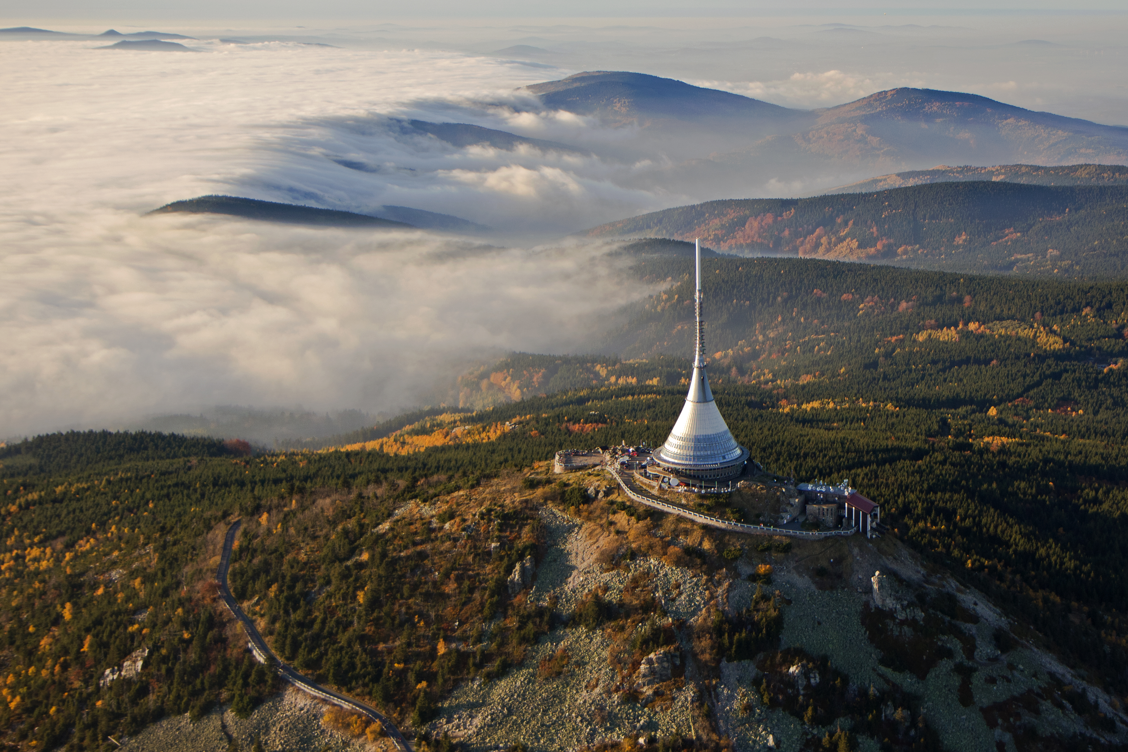 Kozákov, mountain village in Czechia