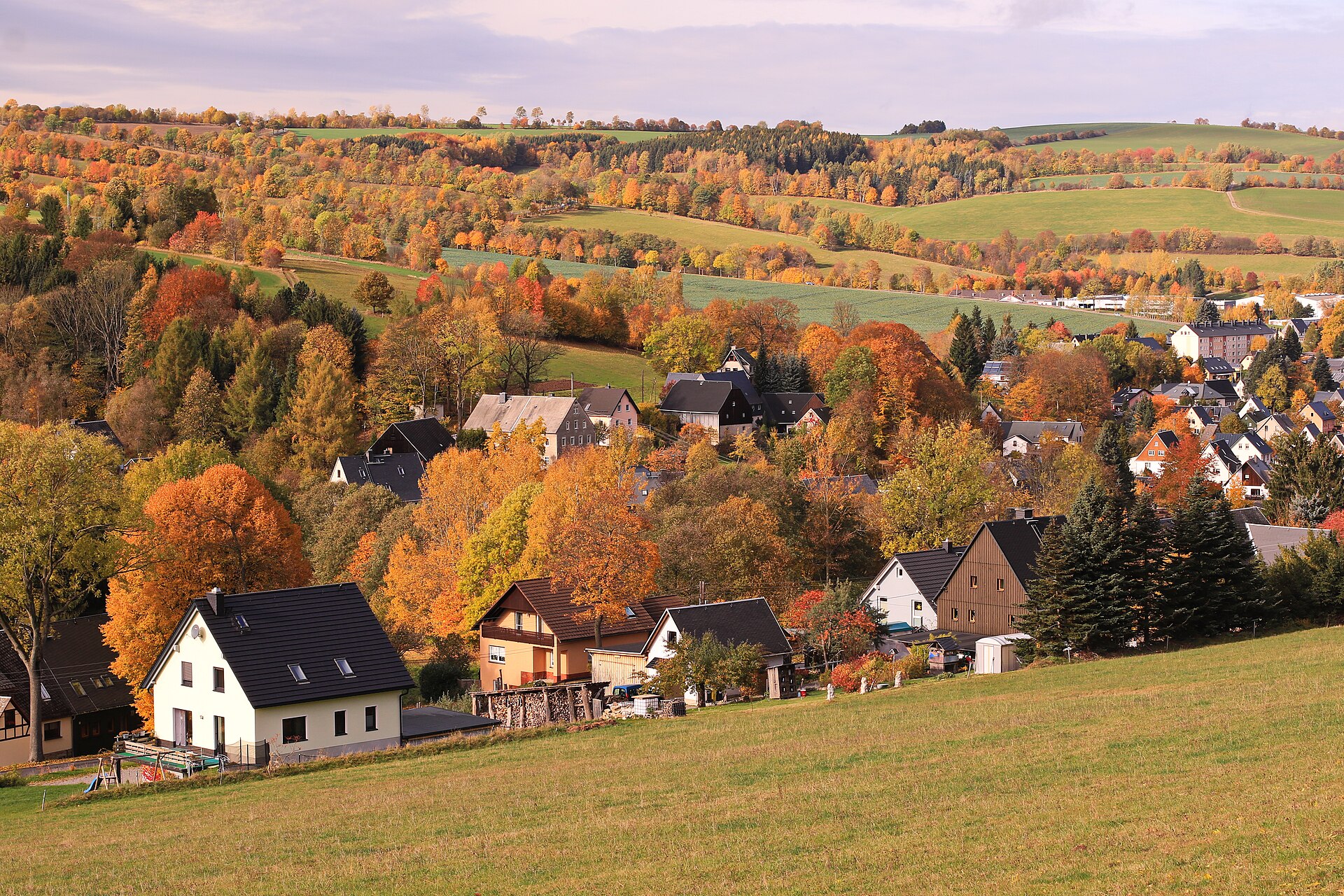 Königswalde, mountain village in Germany