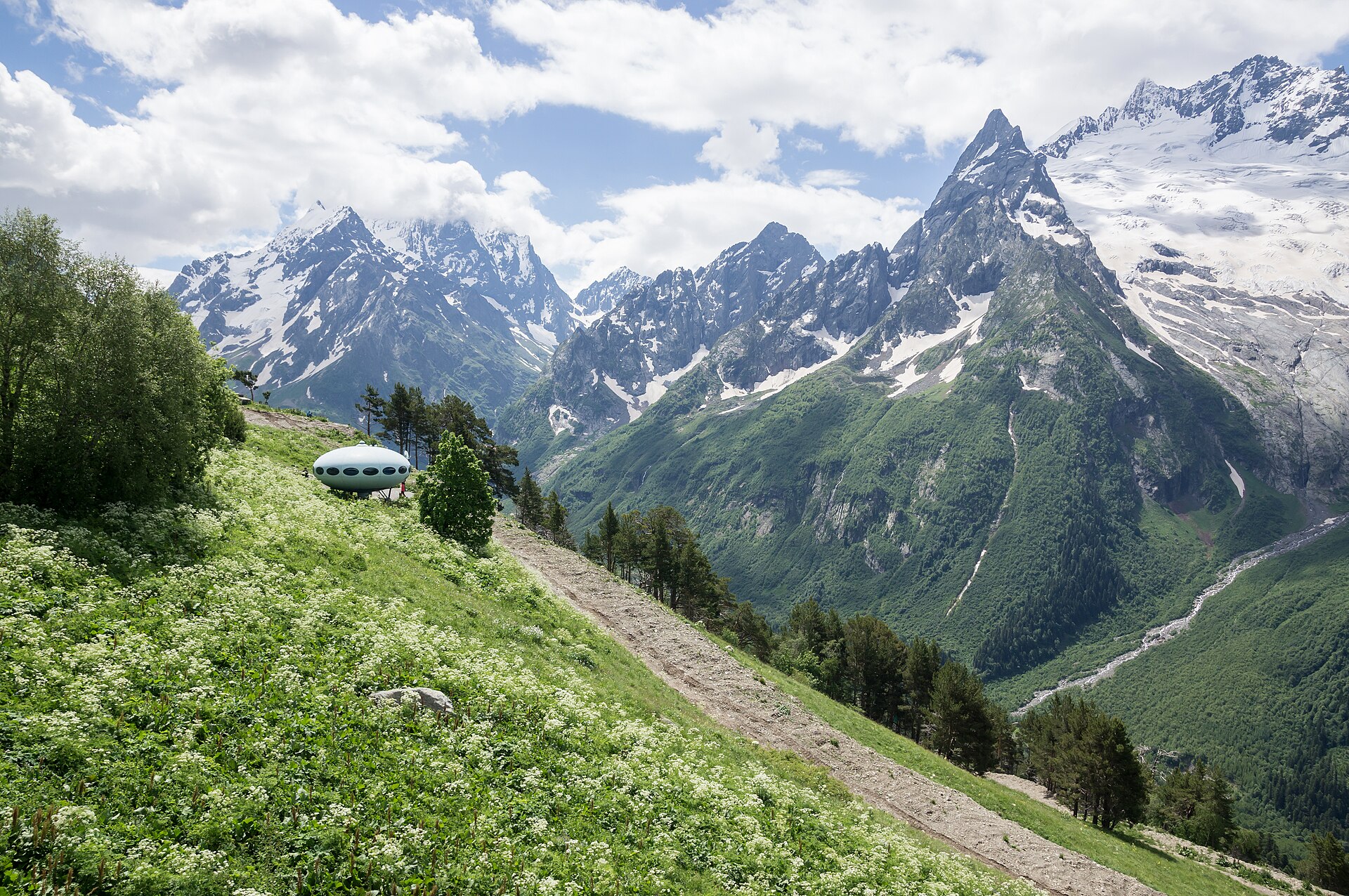 Dombay — Alpine village in Russia