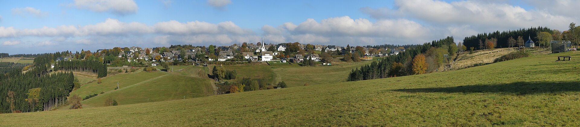 Skiliftkarussell Altastenberg, mountain village in Germany