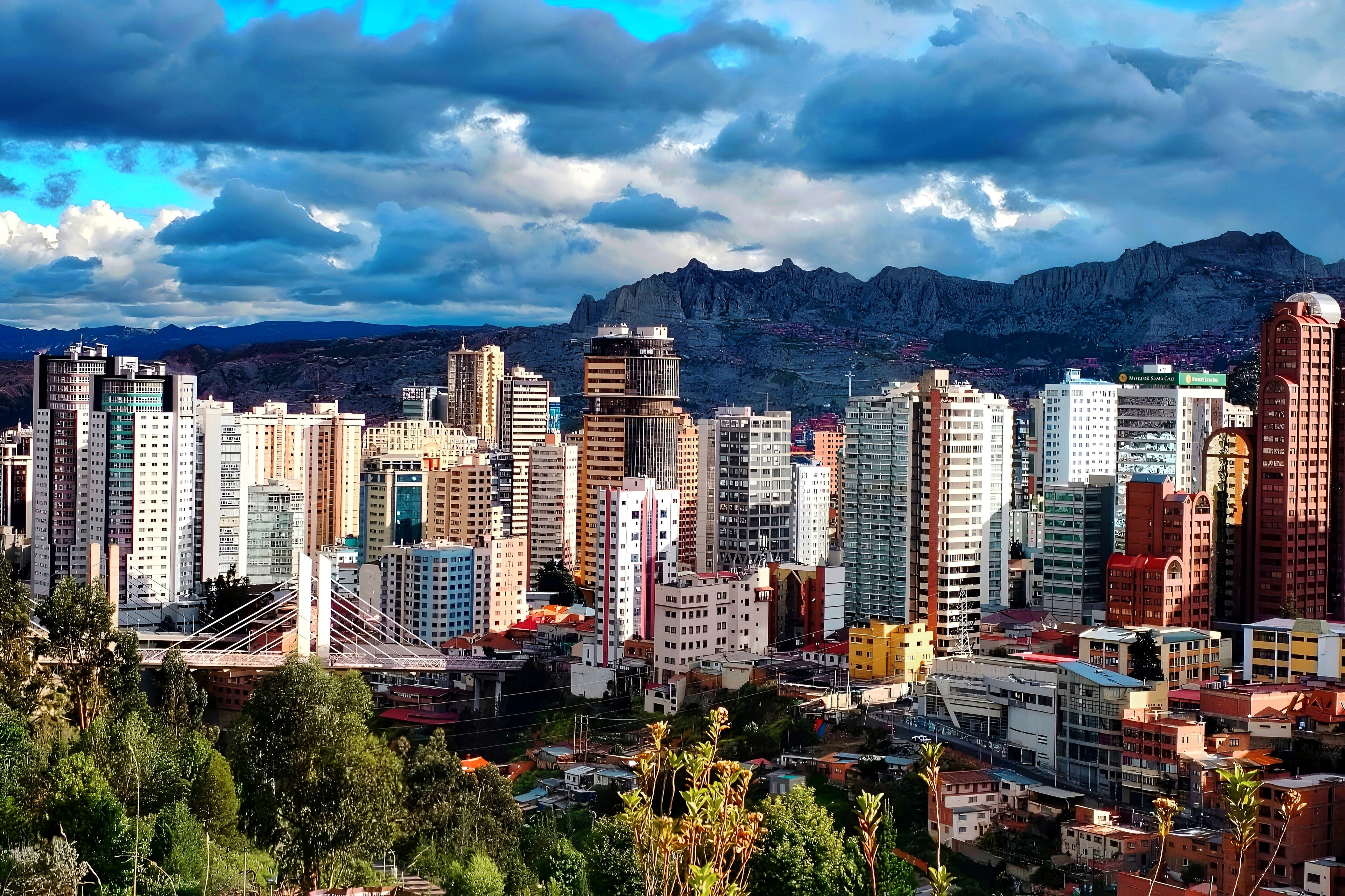 La Paz, mountain village in Bolivia