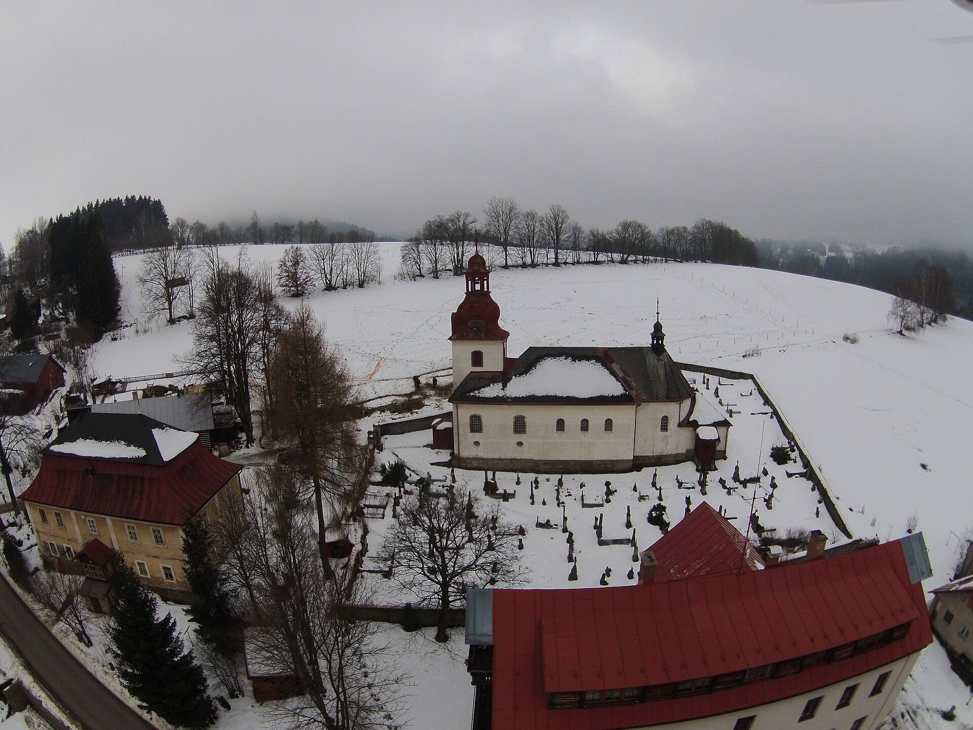 Ski areál Janova hora — Alpine village in Czechia