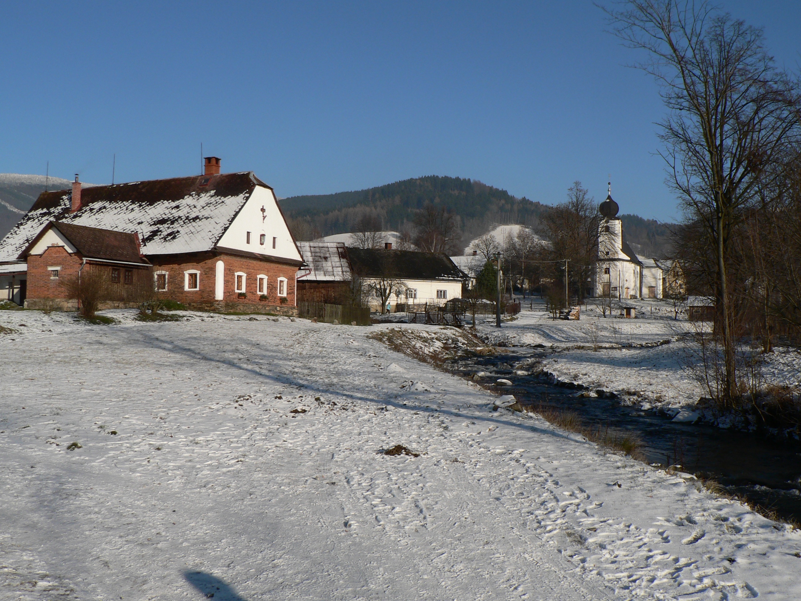 Vernířovice, mountain village in Czechia