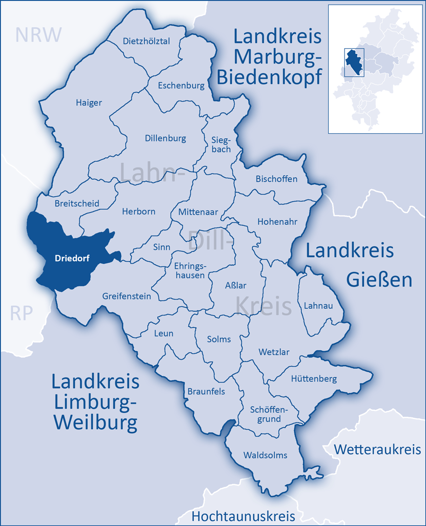 Driedorf, mountain village in Germany