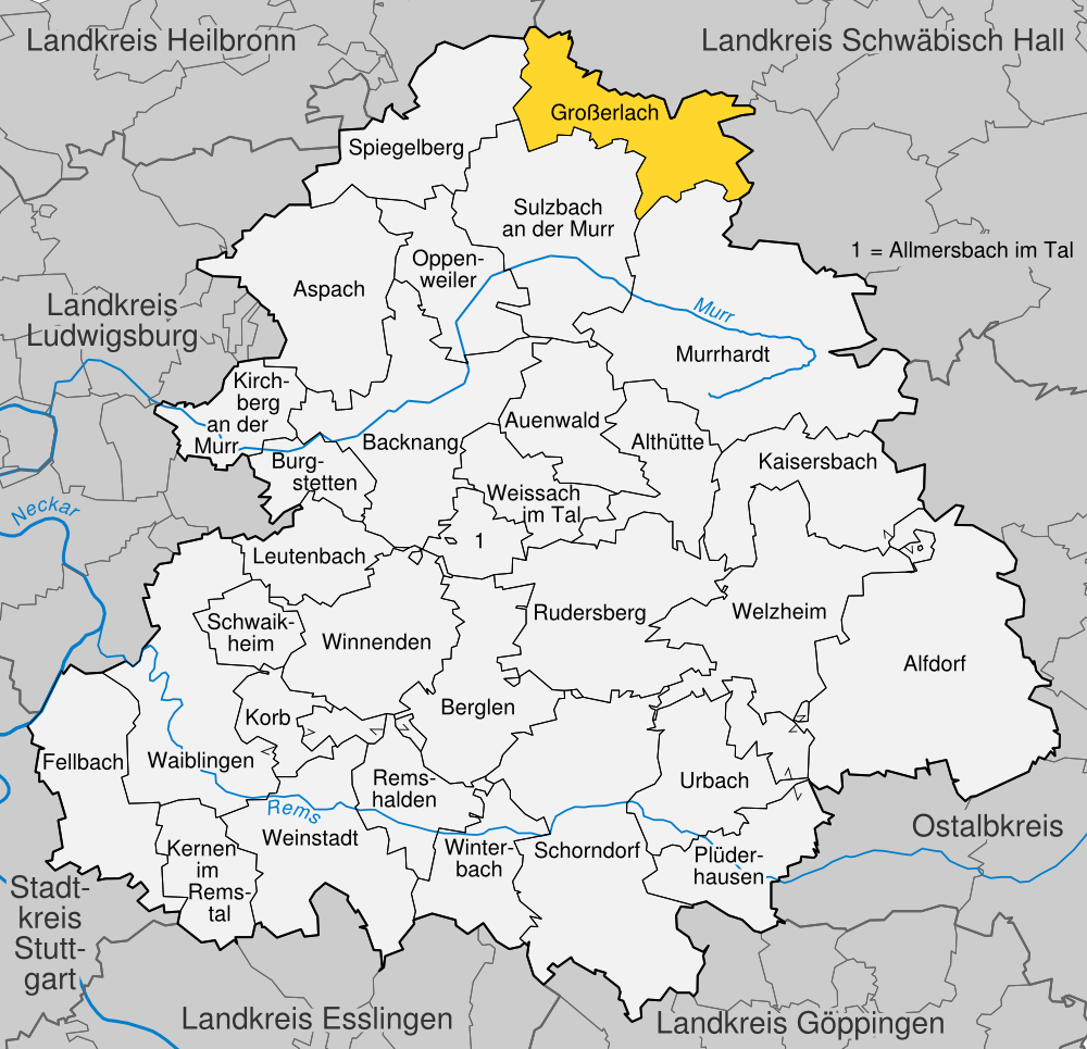 Großerlach, mountain village in Germany