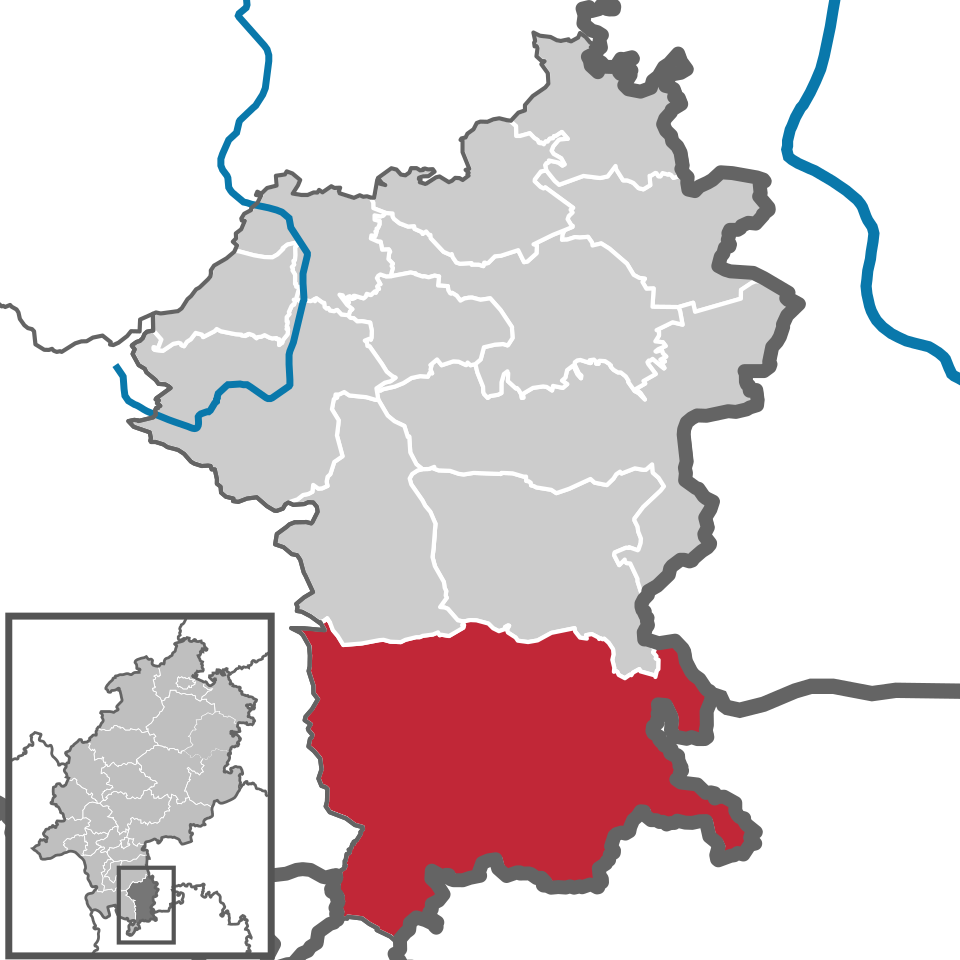 Oberzent, mountain village in Germany