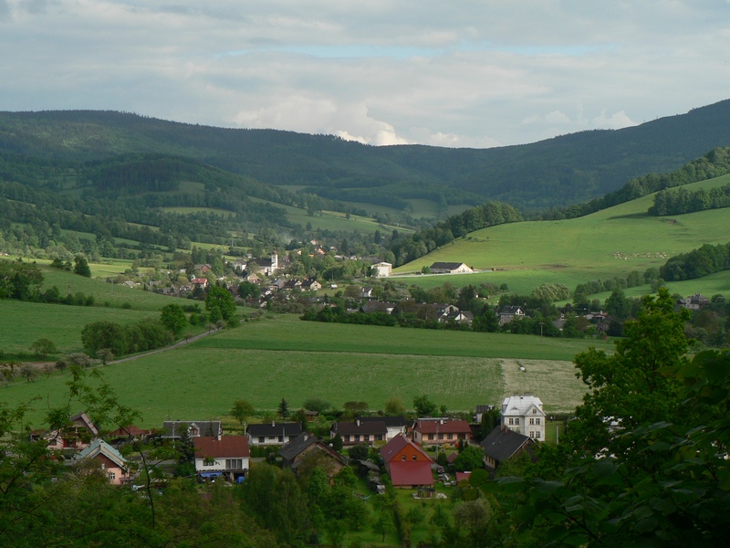 Sobotín, mountain village in Czechia