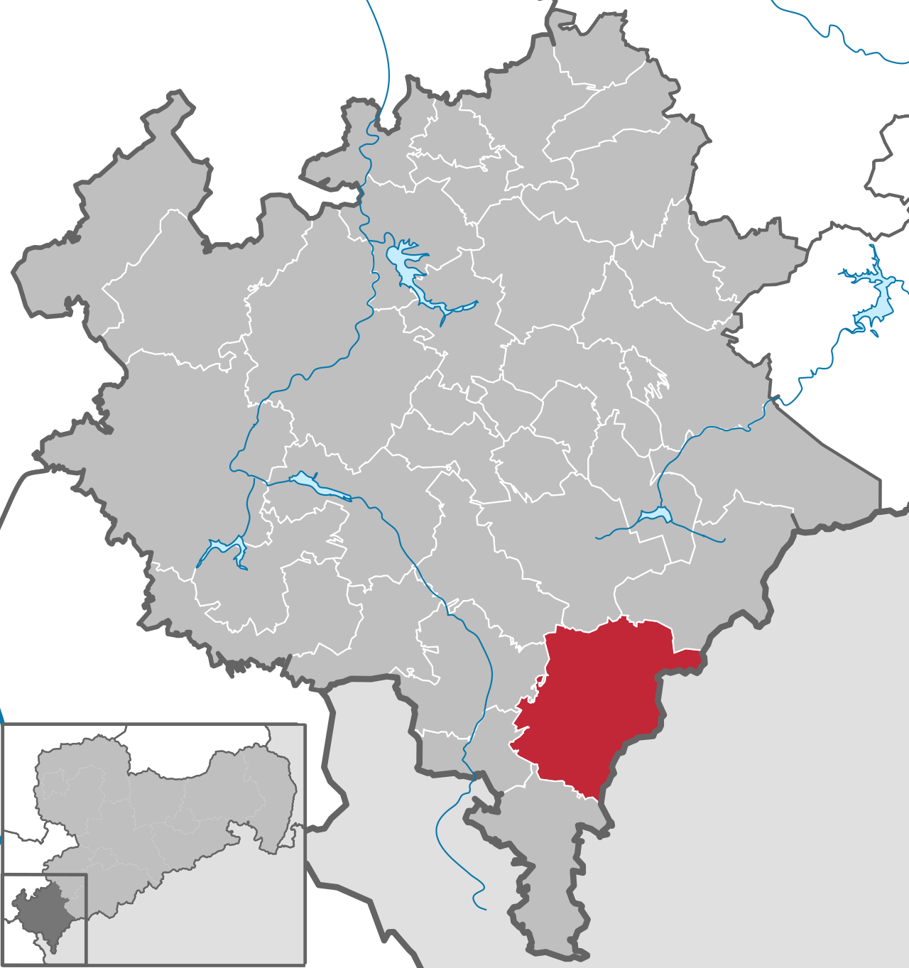 Markneukirchen, mountain village in Germany