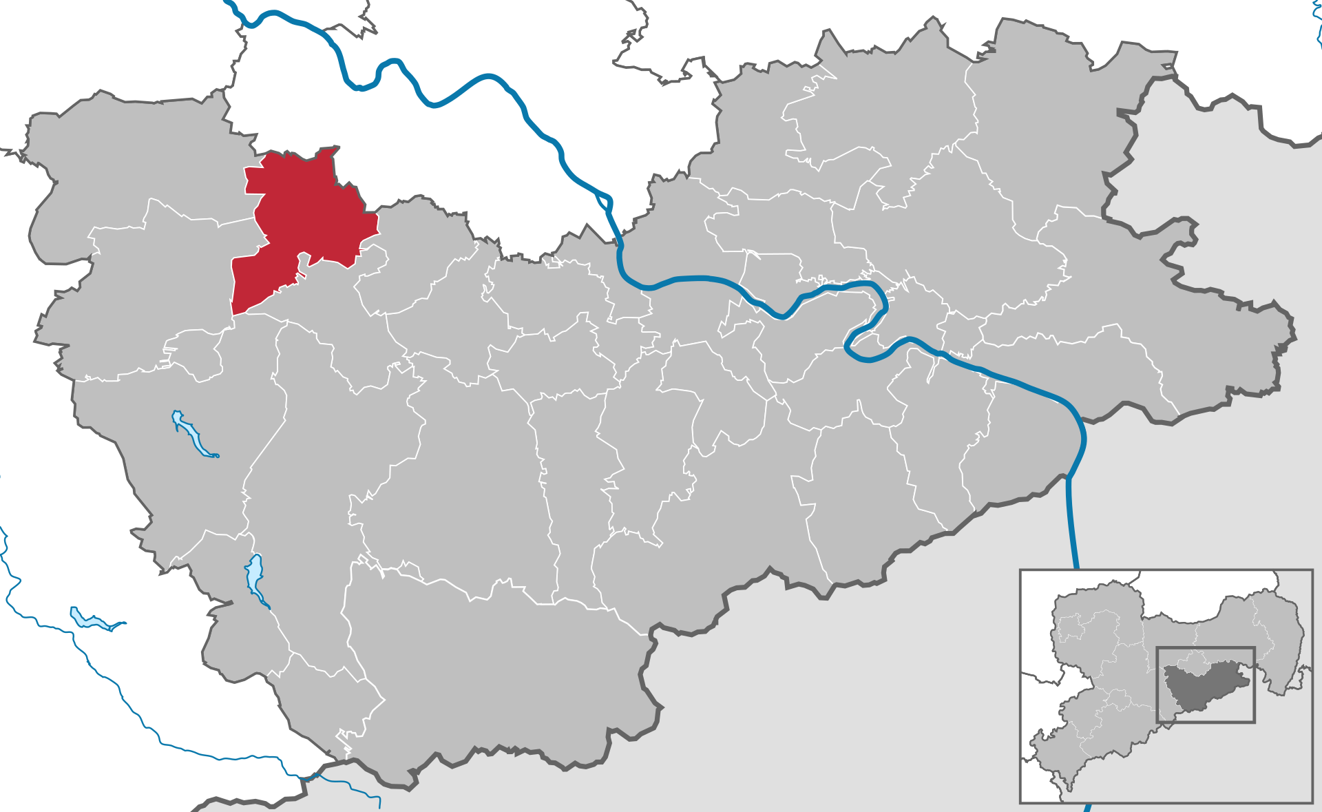 Freital, mountain village in Germany