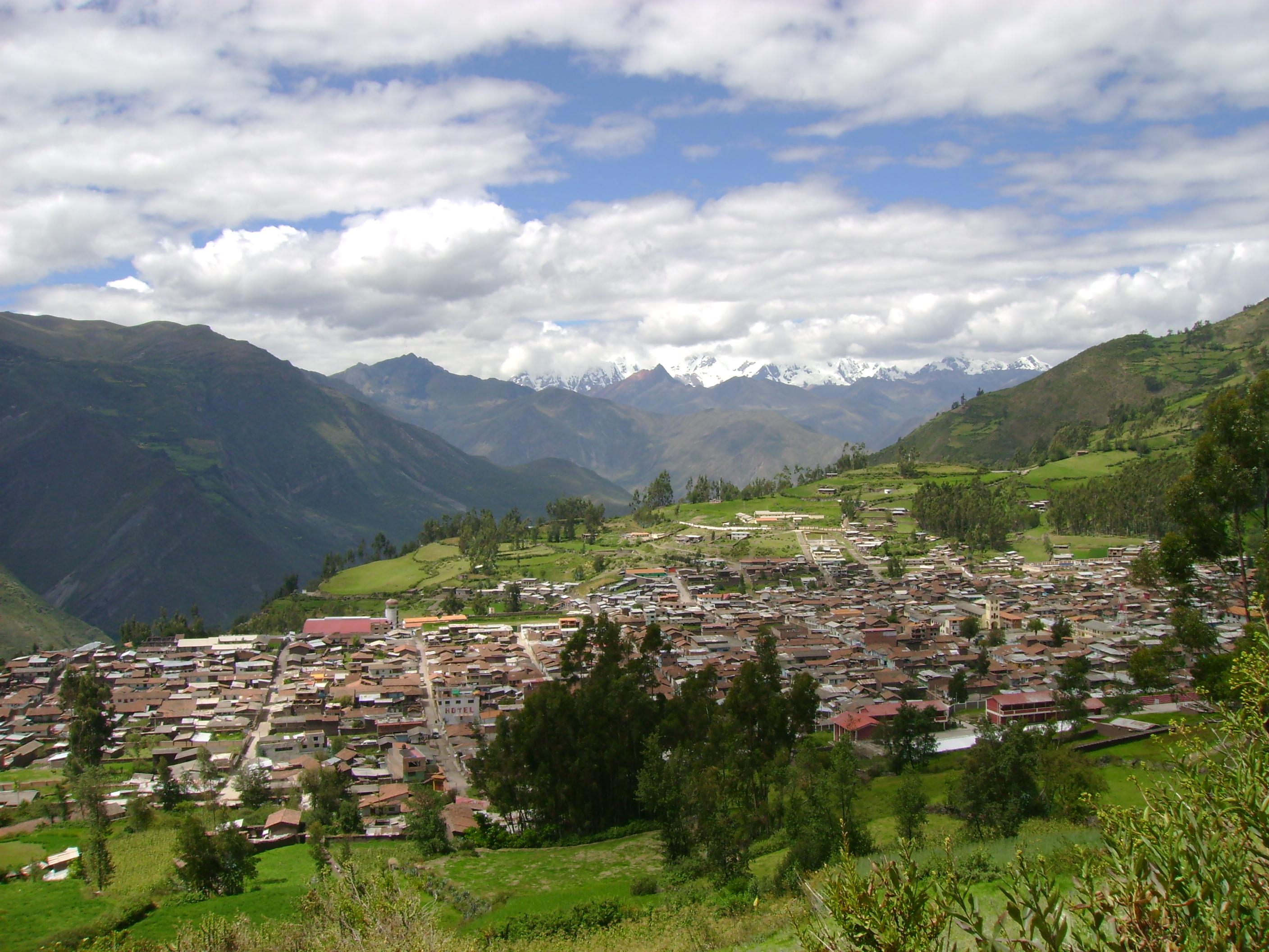 Chiquian, mountain village in Peru