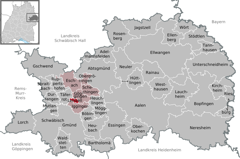 Leinzell, mountain village in Germany