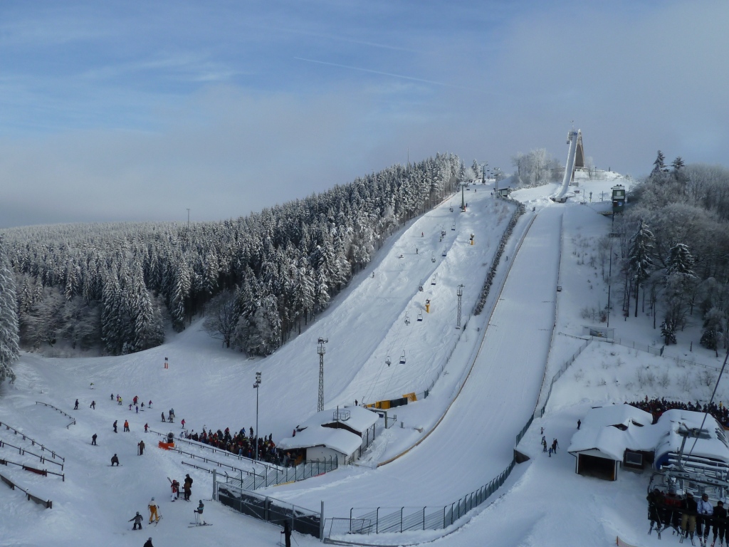 Skiliftkarussell Winterberg, mountain village in Germany
