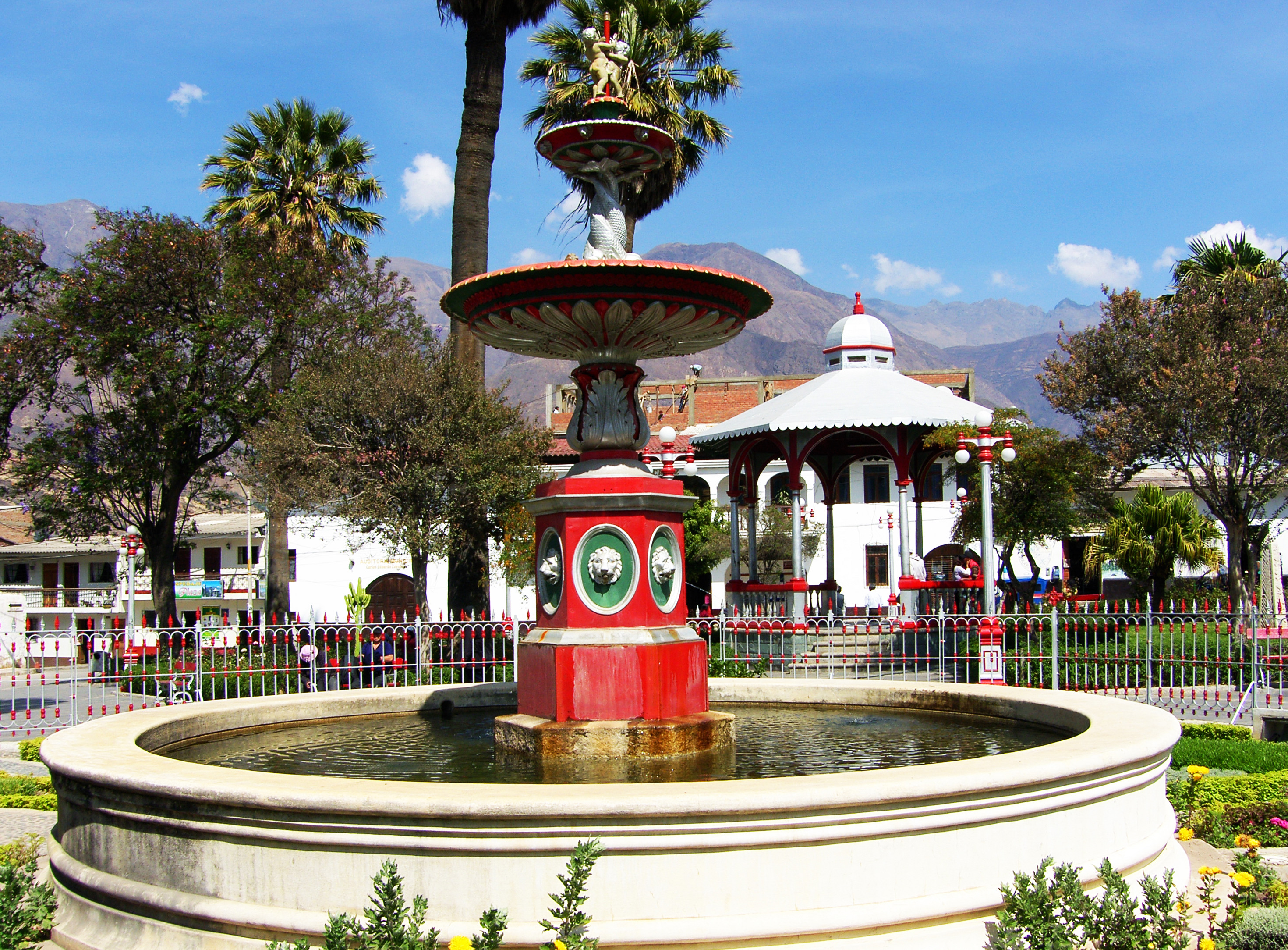 Caraz, mountain village in Peru