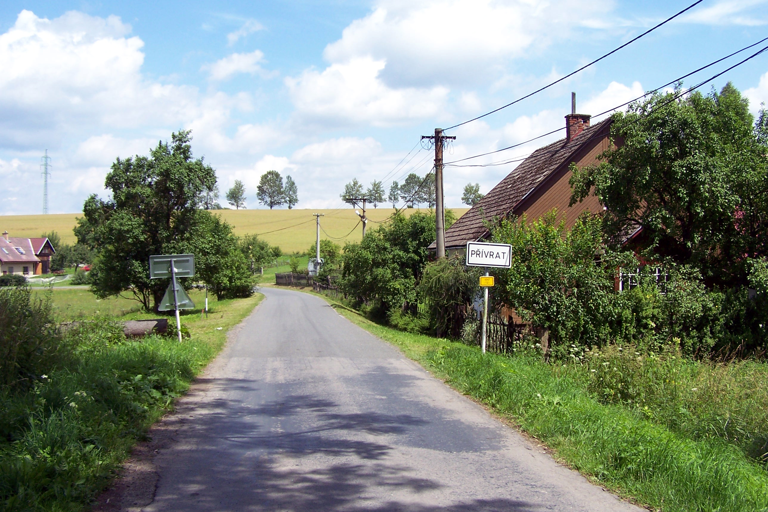 Přívrat, mountain village in Czechia