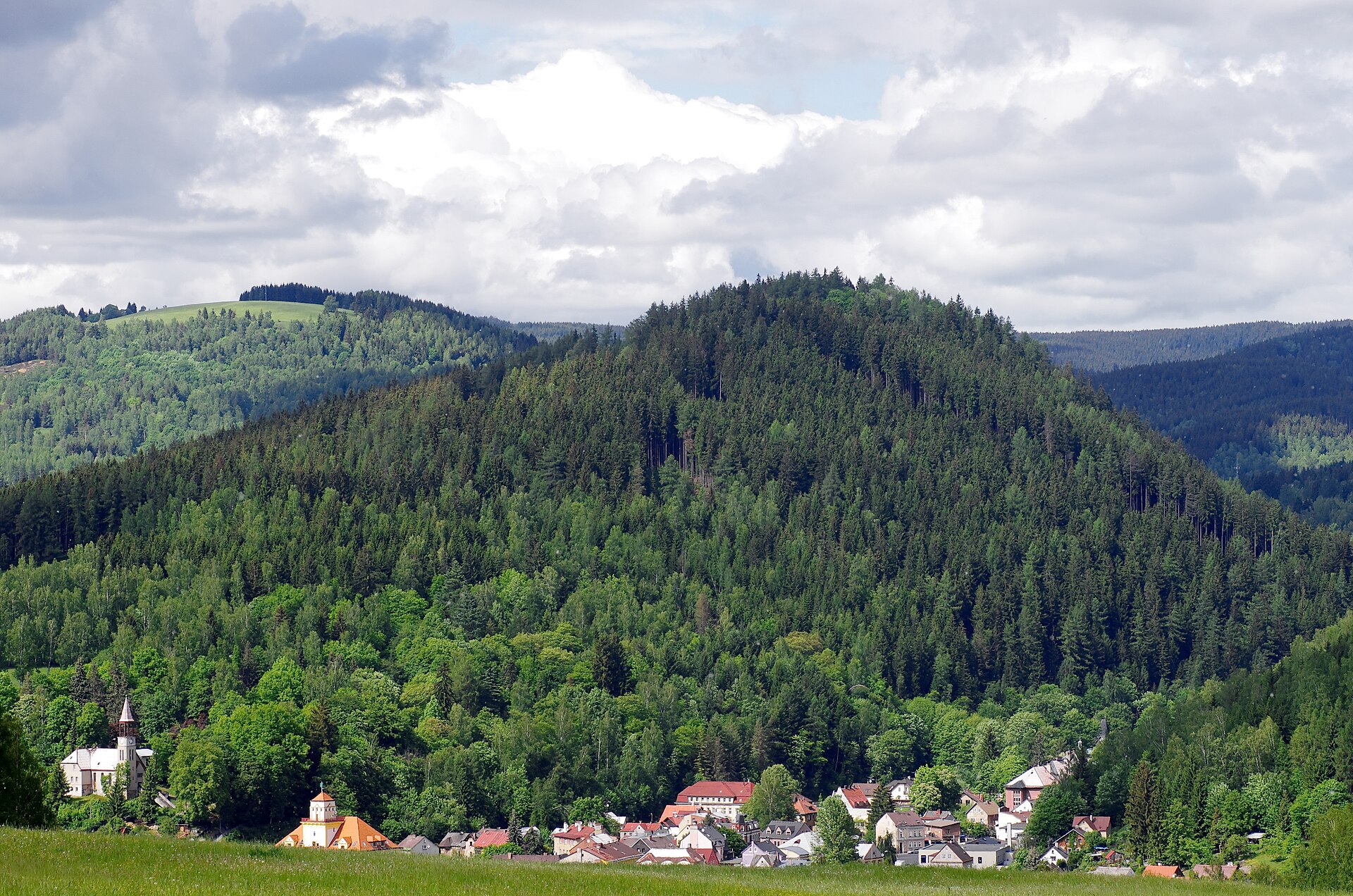 Kraslice - Saporo, mountain village in Czechia
