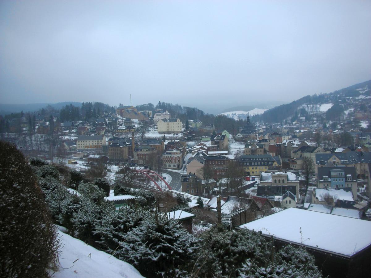 Klingenthal, mountain village in Germany