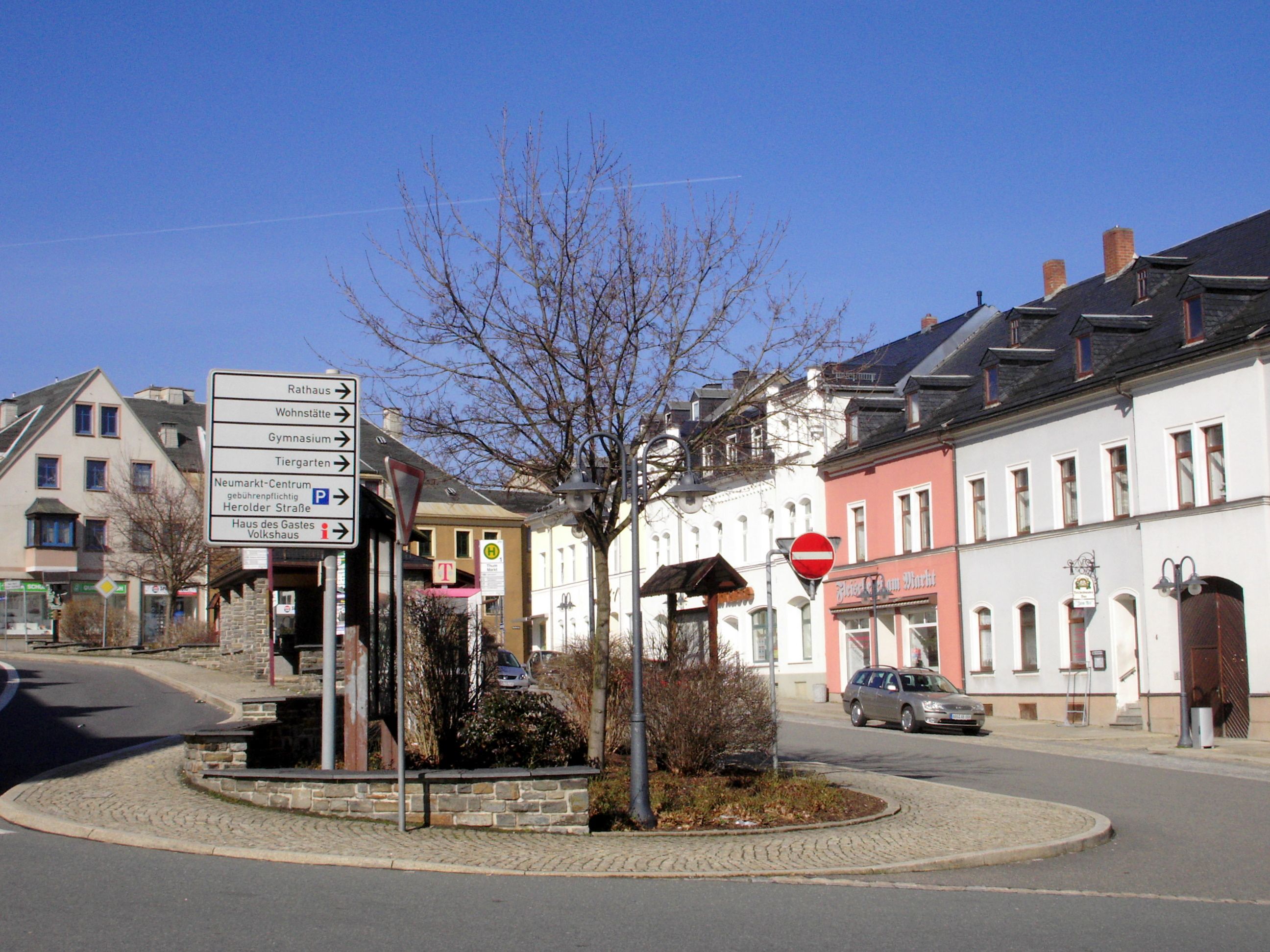 Thum, mountain village in Germany