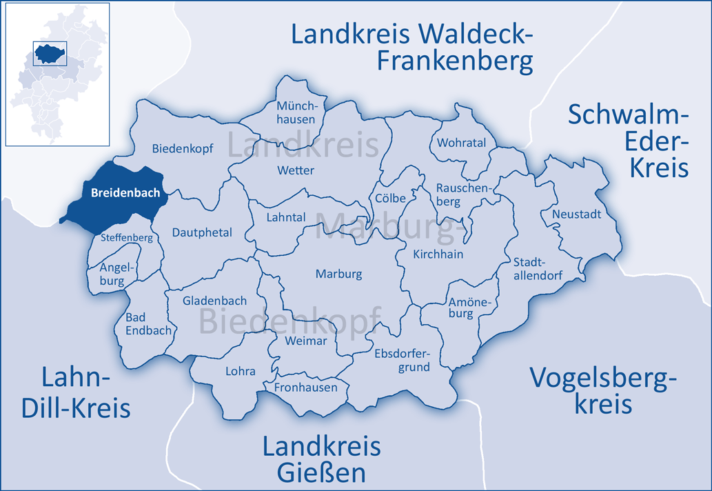 Breidenbach, mountain village in Germany