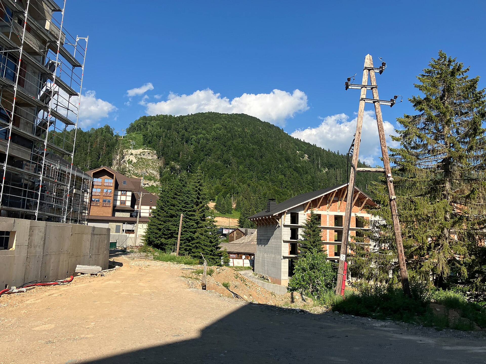 Kolašin 1450 ski resort, mountain village in Montenegro