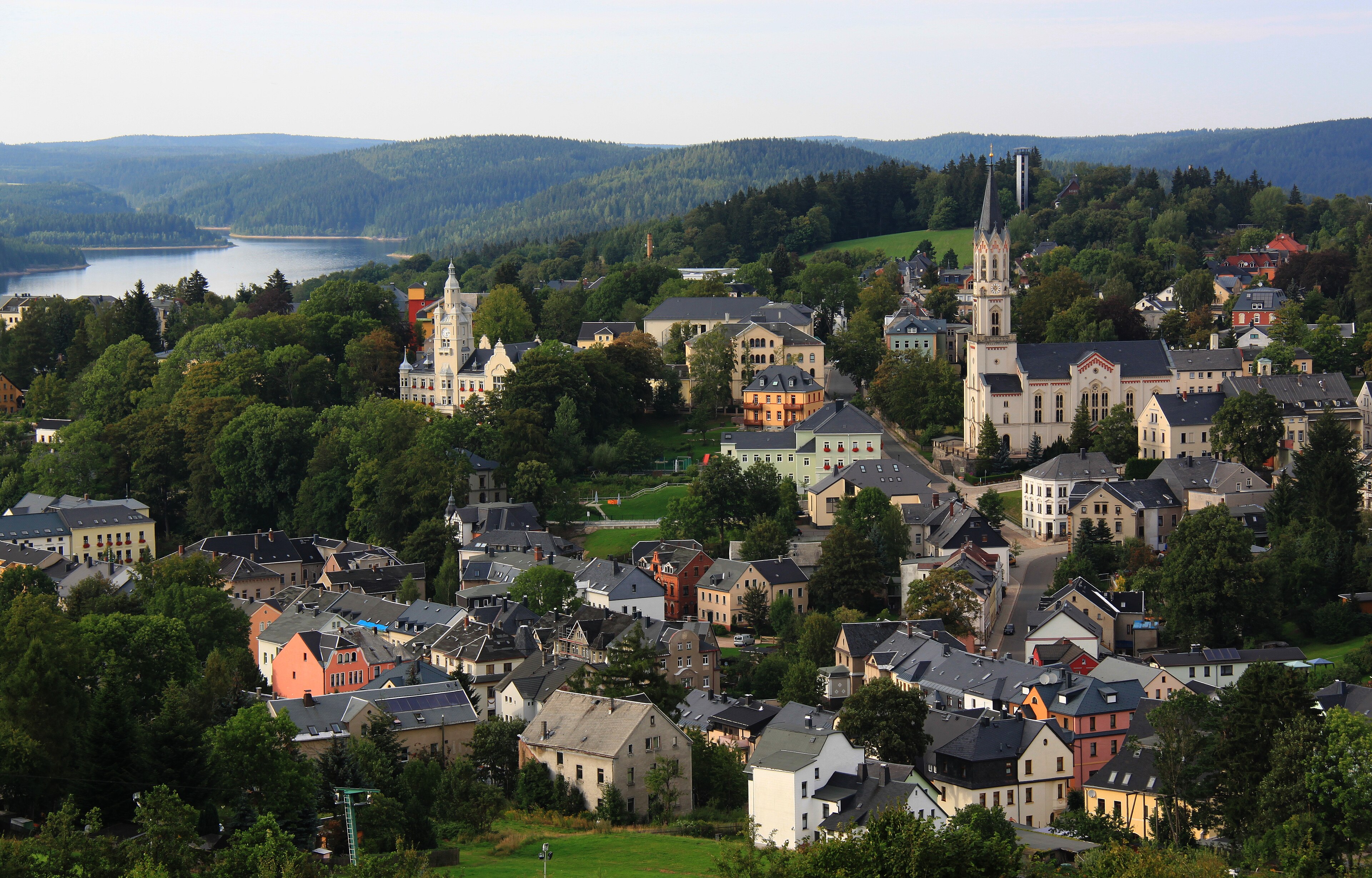 Eibenstock, mountain village in Germany