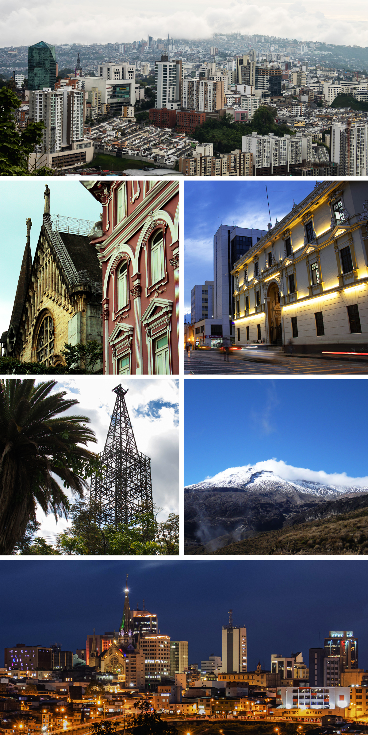 Manizales, mountain village in Colombia