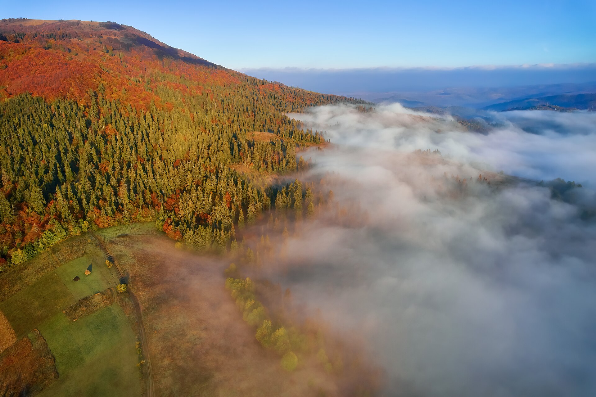 Podobovets, mountain village in Ukraine