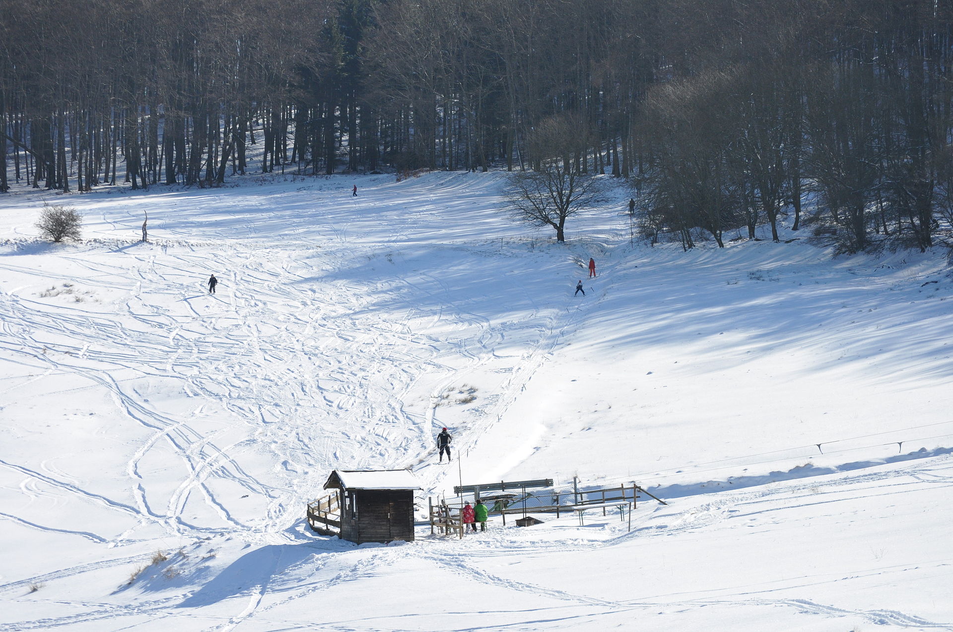 Skilift Treisberg, mountain village in Germany