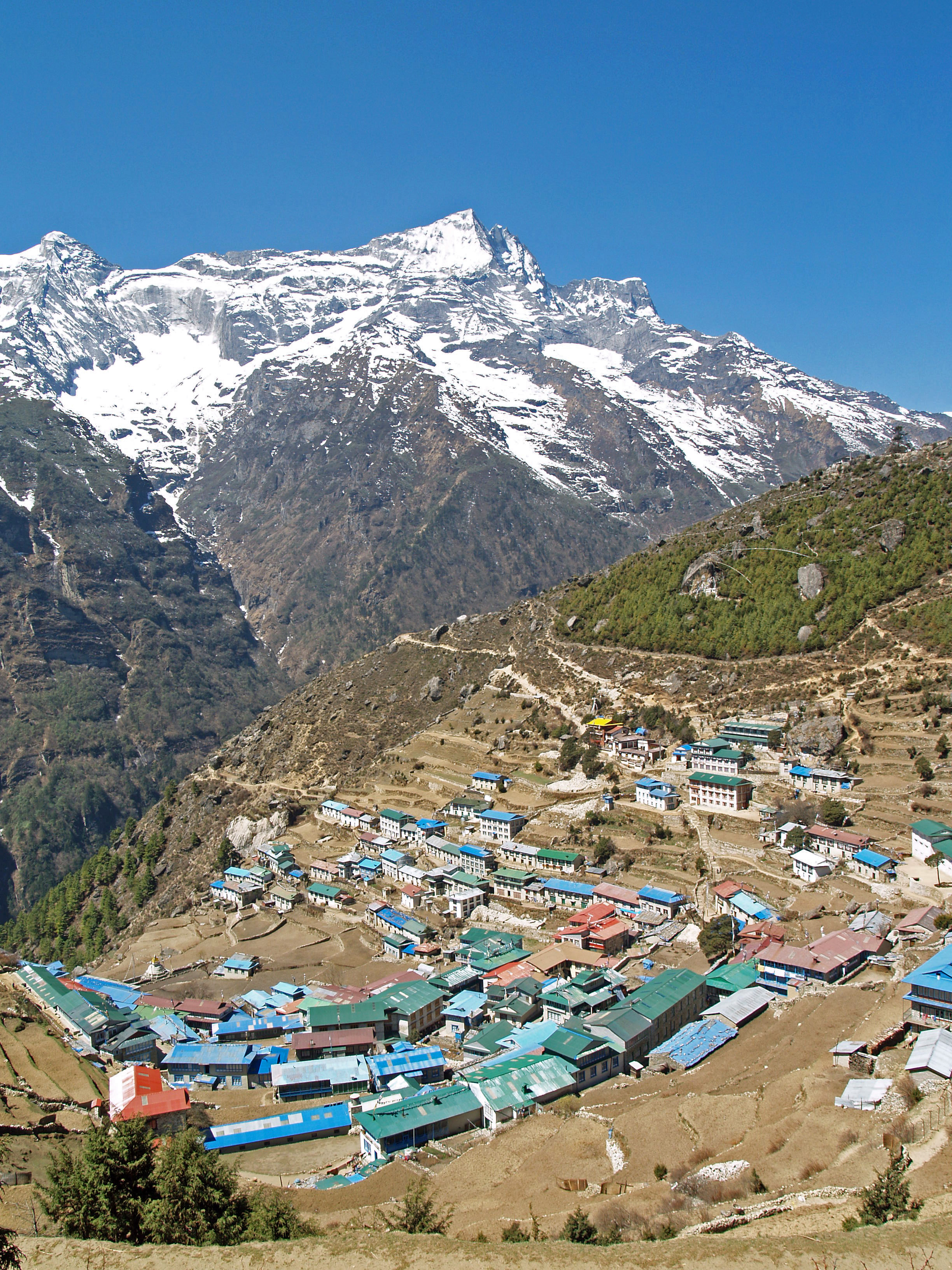 Namche Bazaar, mountain village in Nepal