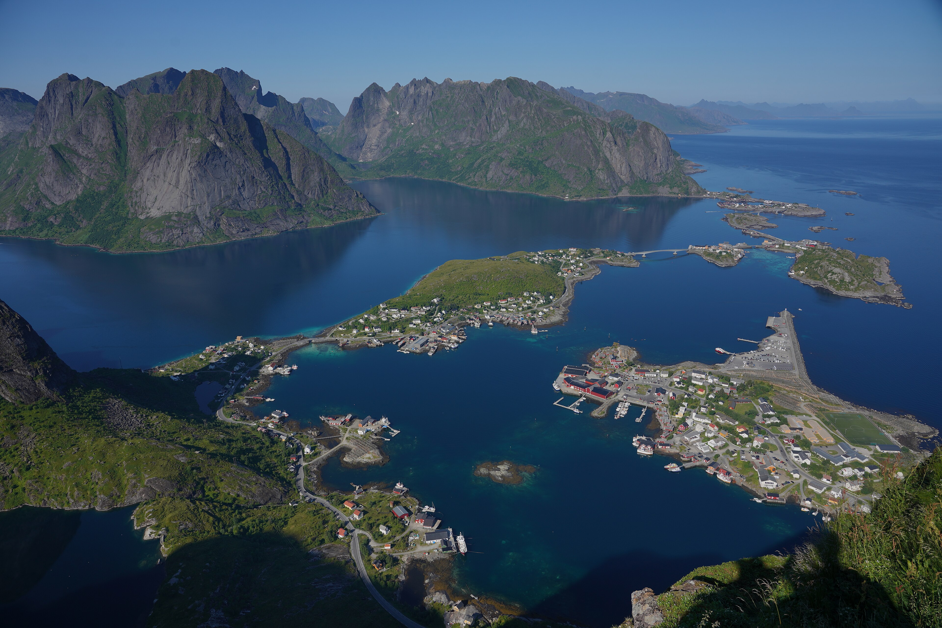 Lofoten, mountain village in Norway
