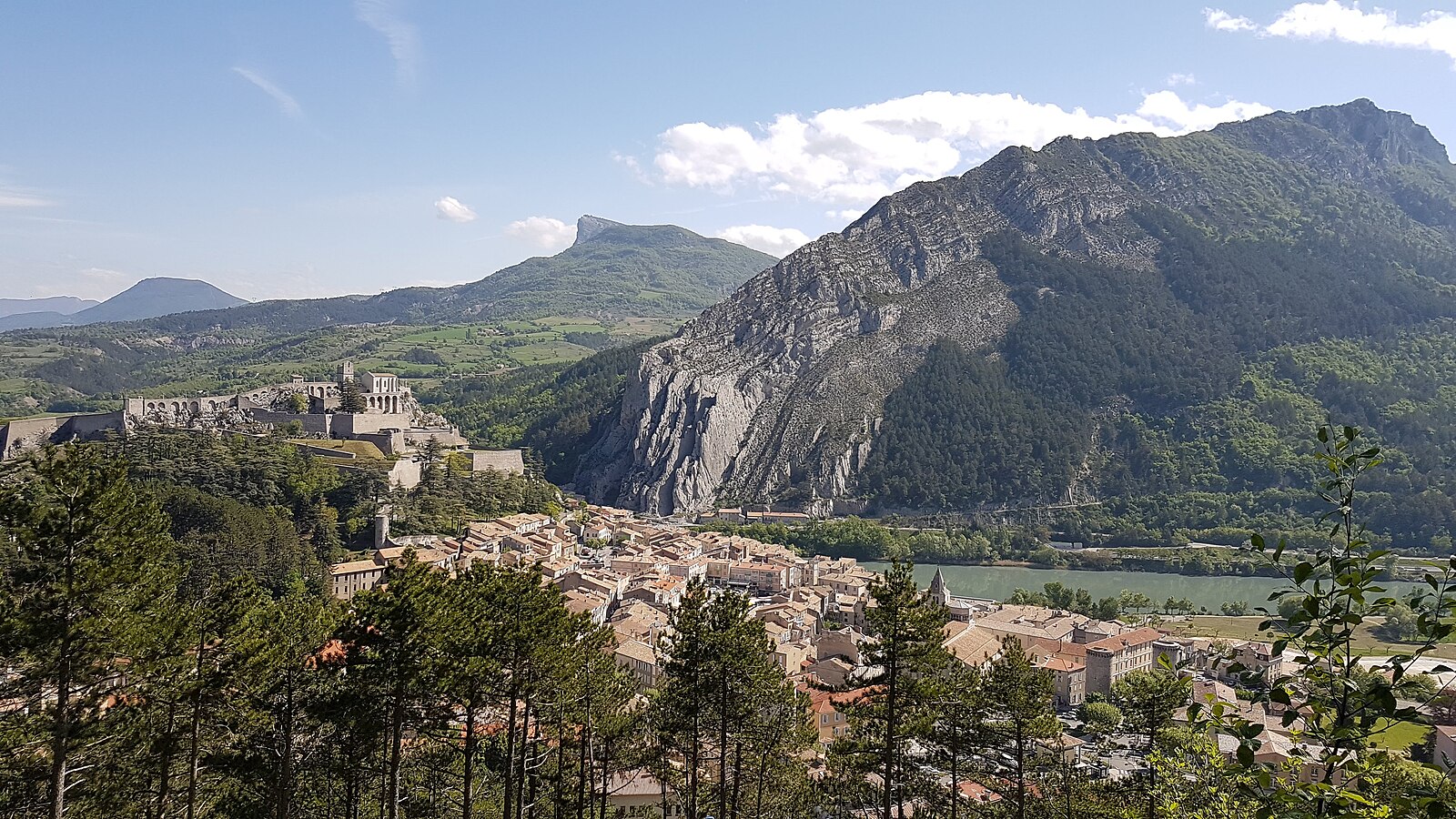 Sisteron, mountain village in France