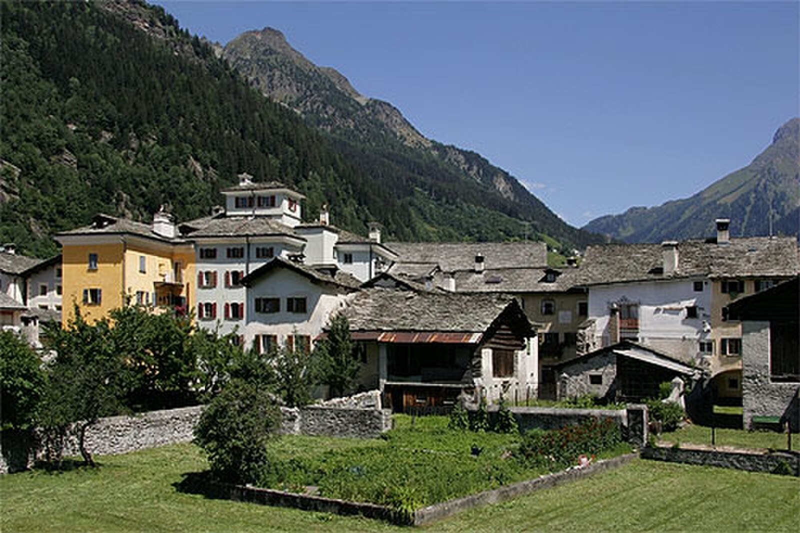 Casaccia — Alpine village in Switzerland
