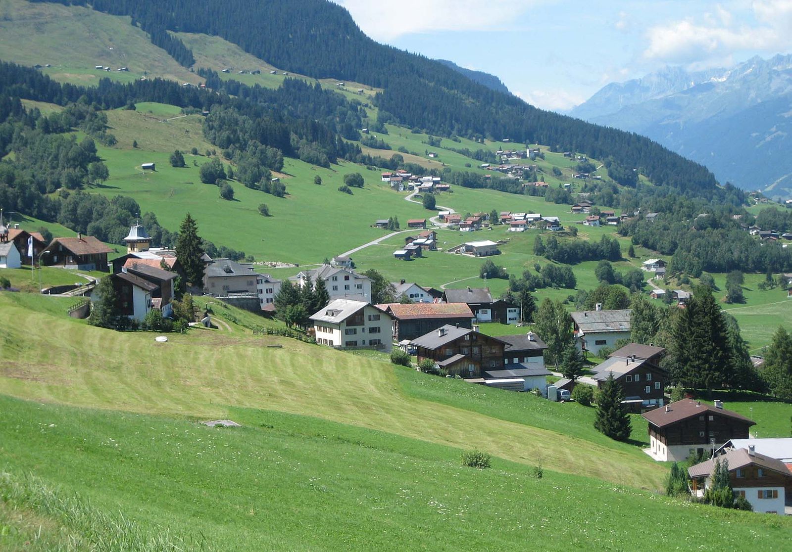 Obersaxen — Alpine village in Switzerland